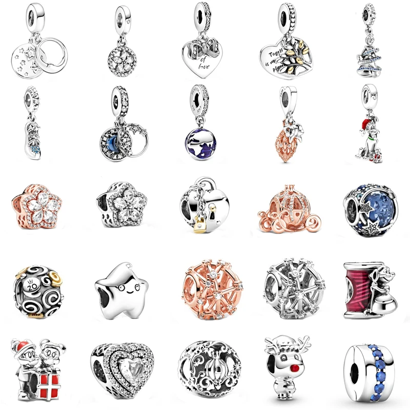 2021 Рождественская серия Disney S925 серебро Pandoraer аксессуары маленькие ювелирные изделия очаровательные бусины «сделай сам»