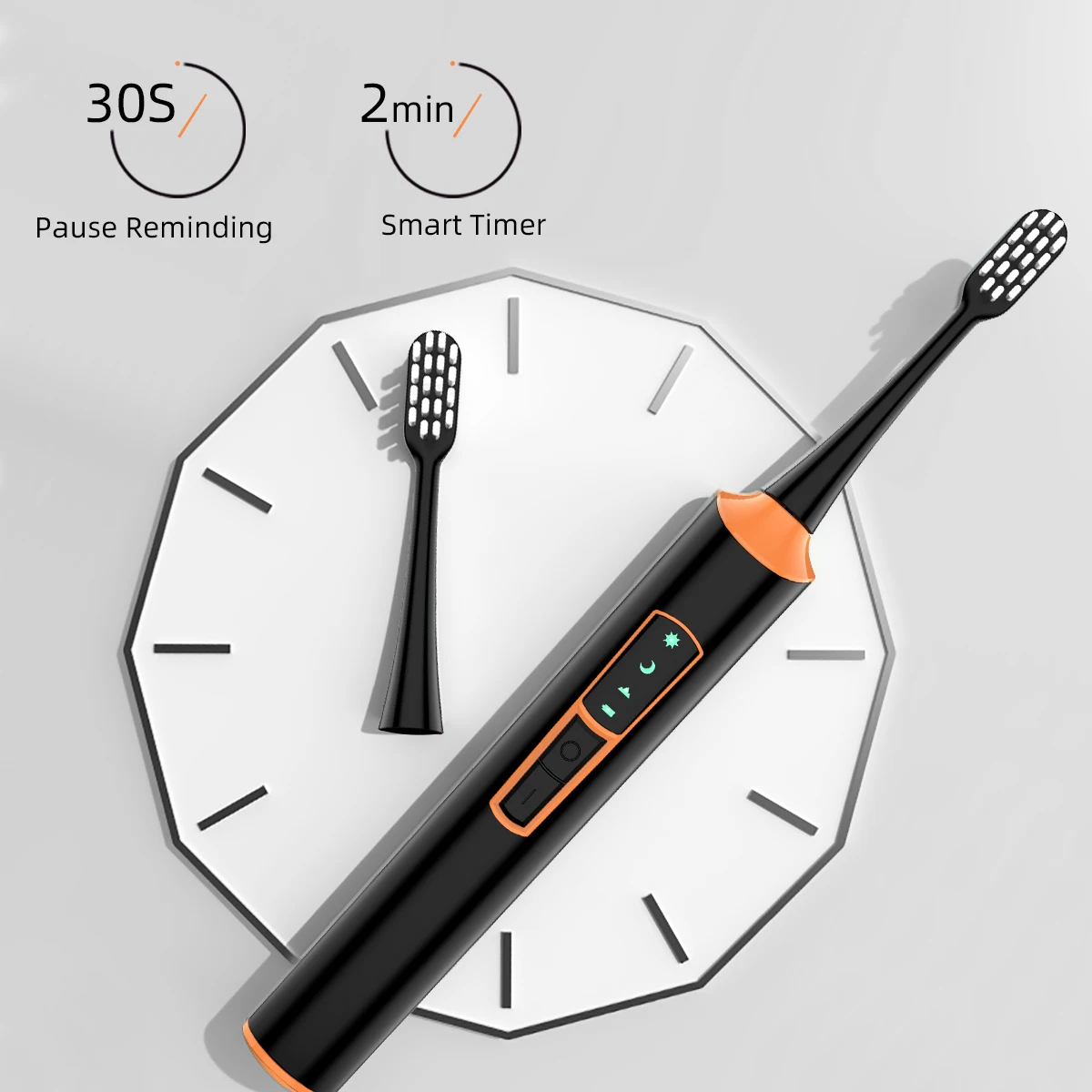wholesale rechargeable sonic tooth brush manufacturing oem electric toothbrush pressure sensor lcd display