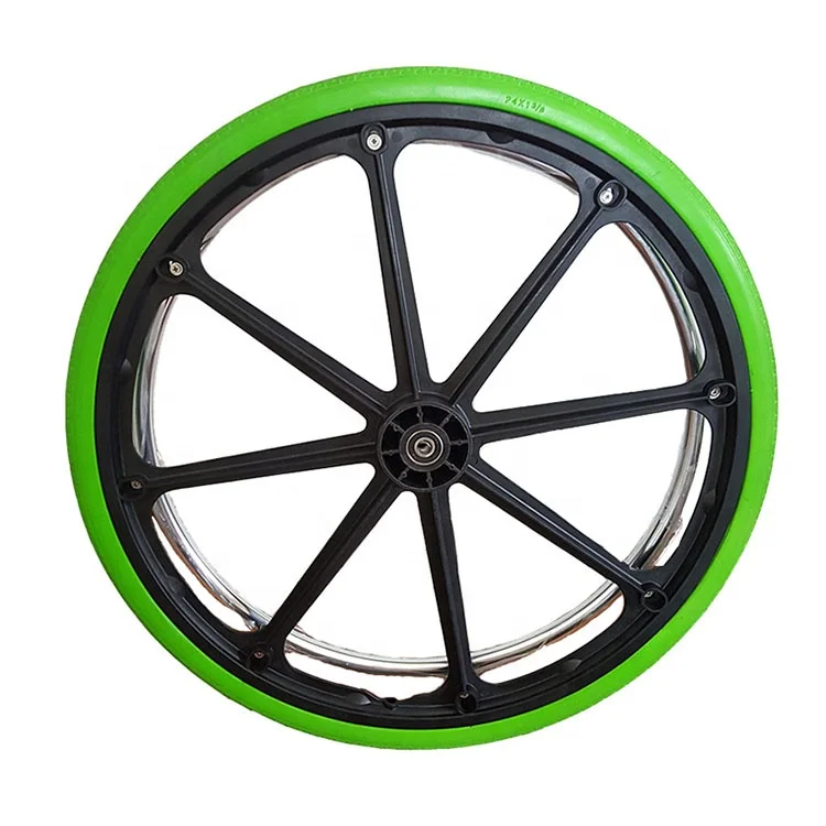24x1 3/8 solid polyurethane foam wheelchair rear wheel 24 inch