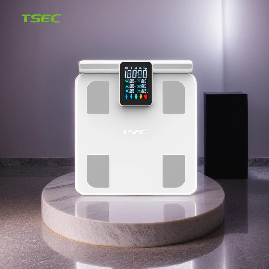 8 Electrodes Body Mass Index Smart Scale  Body Fat Bioimpedance Scale With Body Report
