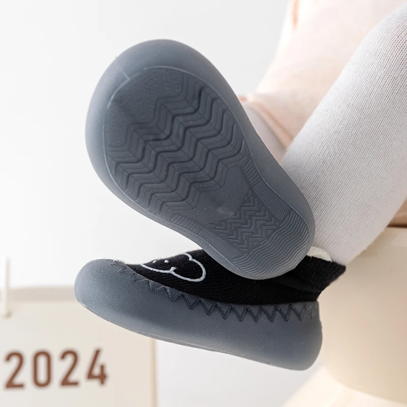 Spring Cotton Fabric Non Slip Soft Sole Toddler Sock Shoes Casual Shoes for Baby Boy and Girl