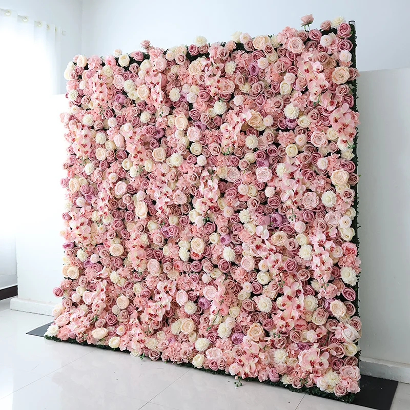 Photo booth wall decoration Romantic style white rose wedding flower wall backdrop