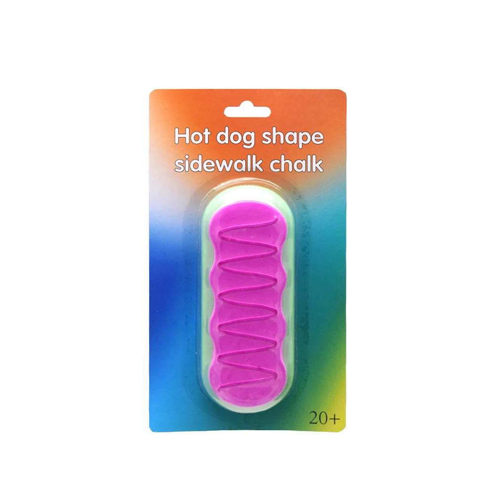 environment freidly Customized jumbo outdoor Non Toxic Hotdog shaped sidewalk chalk painting kids