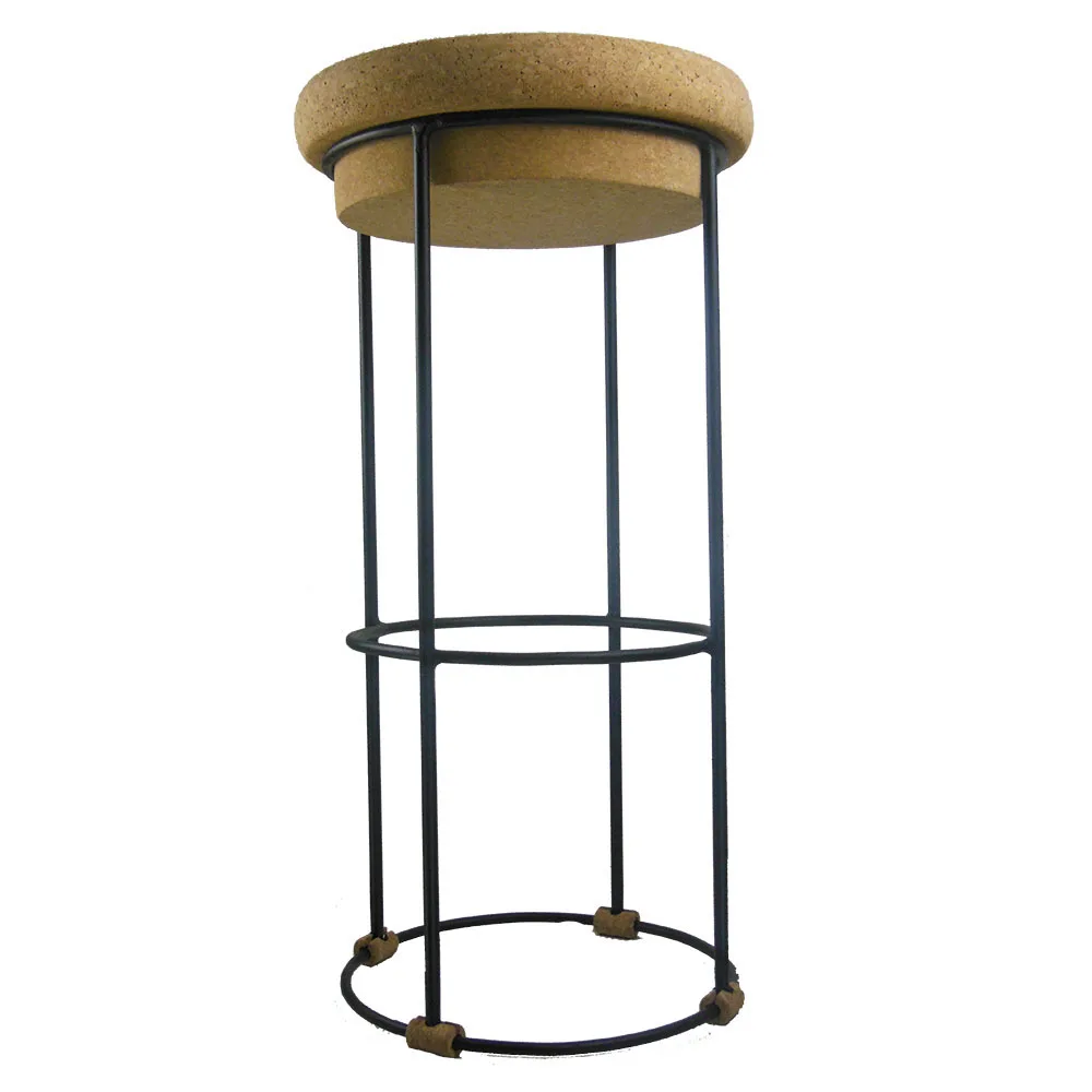 New arrival cork bar stool chair modern style iron frame silk screen with colorful powder coating