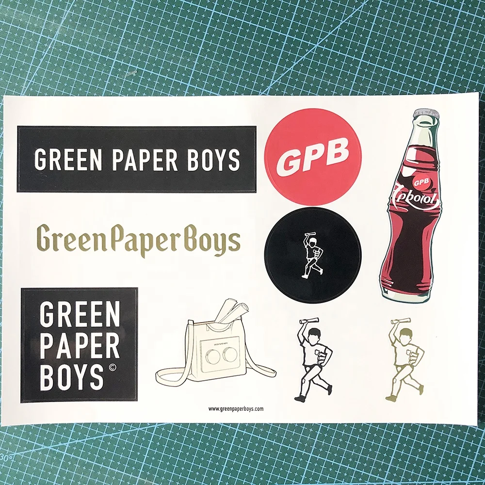 Custom Logo Sticker Sheet Printing Self Adhesive A4 Paper Kiss Cut Sticker Sheet