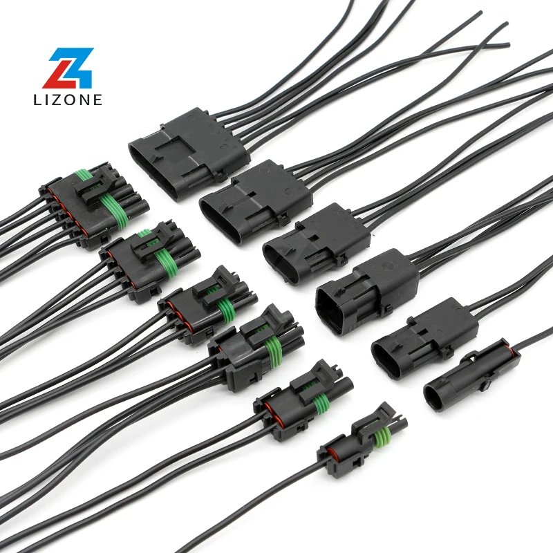 Hot sale 1.5mm series 1 2 3 4 6 p car terminal auto wiring male female automotive TE connector plug wire harness with wire cable