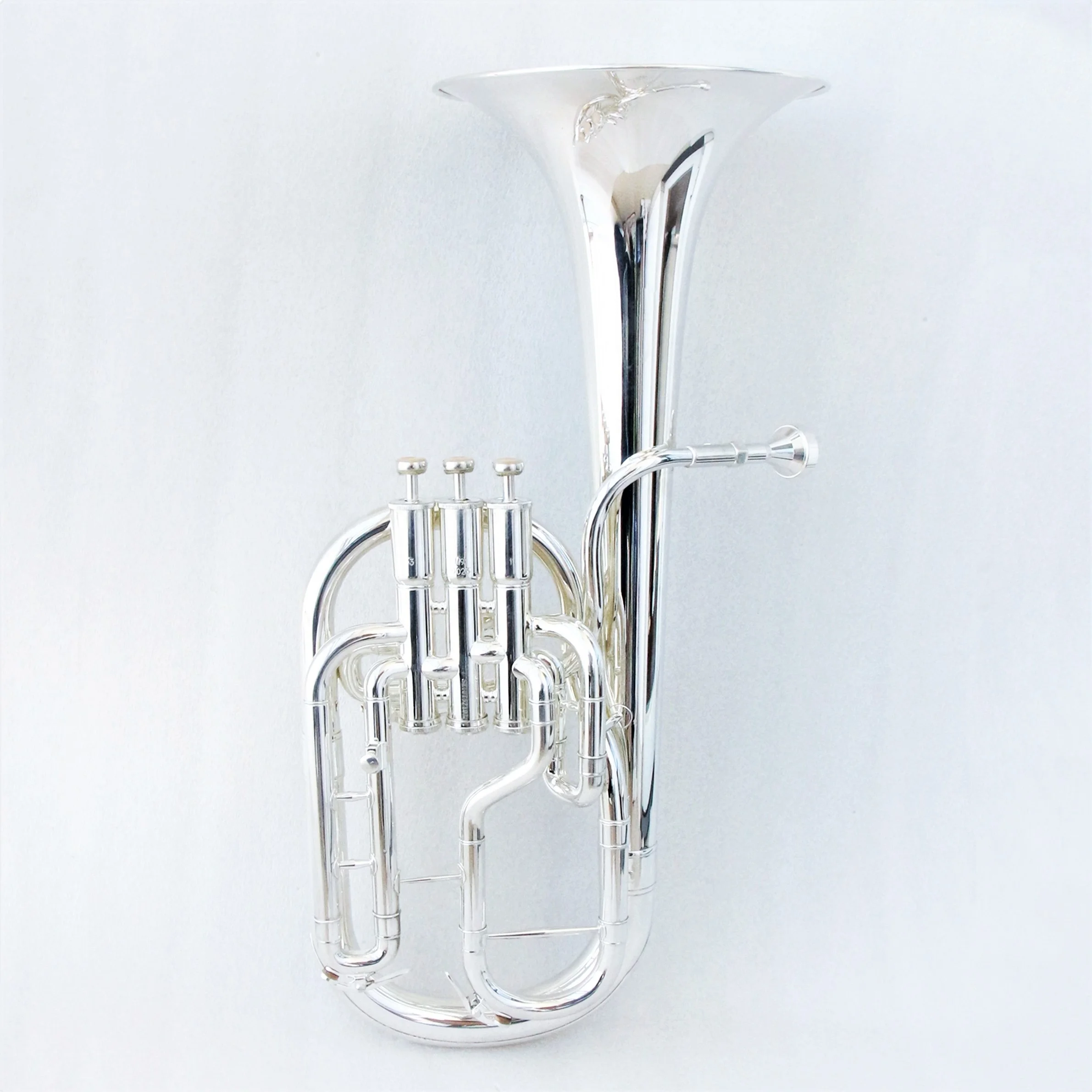 Top class tenor horn silver plated alto horn with upgrade hard case copy famous brand saxhorn
