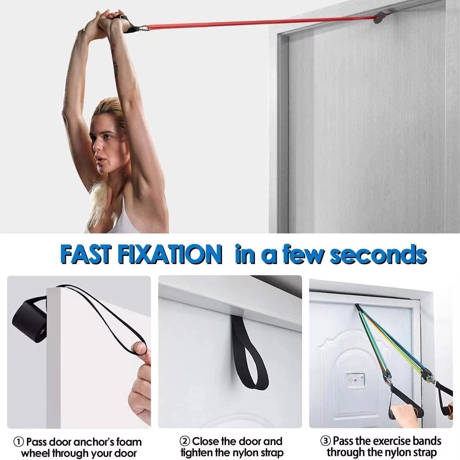 Leajoy Resistance Band A Single Stretch Exercise band resistance Training Expander Fitness Door Anchor