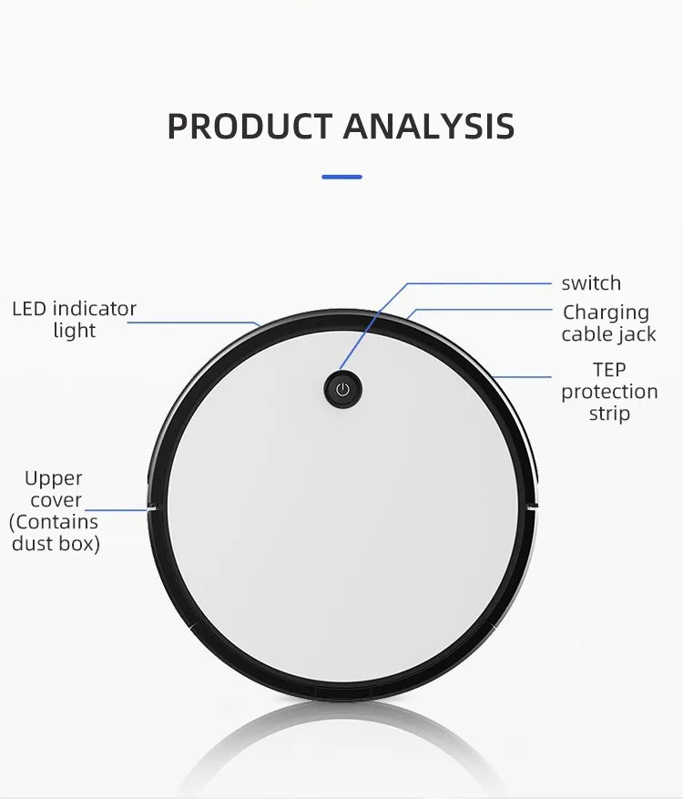 Home Use Recharge Vacuum Cleaner Oem Smart Robot