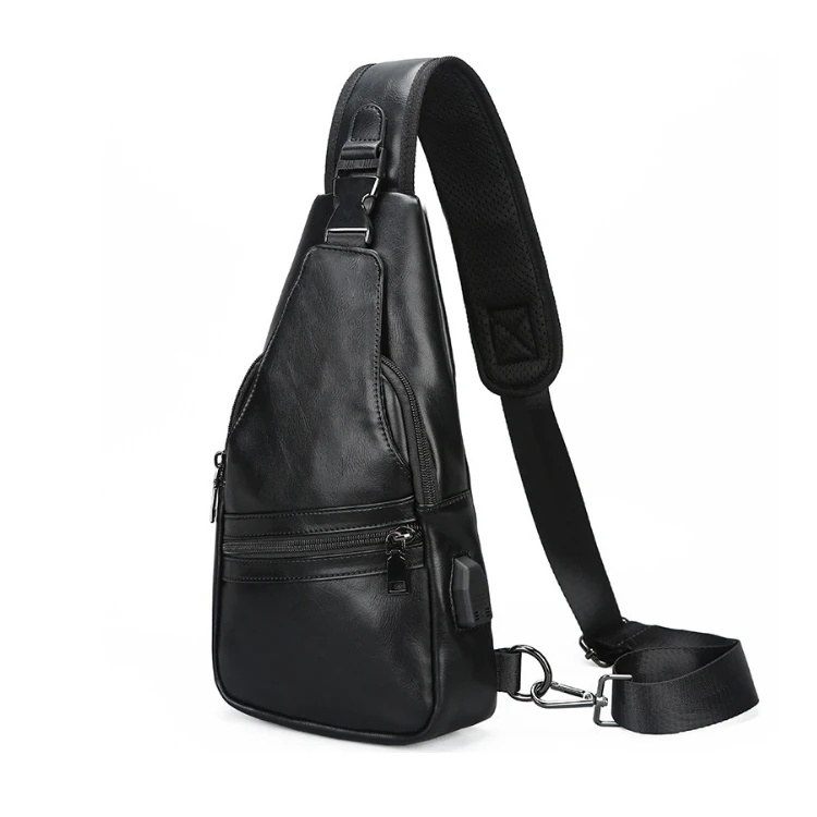 leather chest bag oem chest bag chest shoulder bag for men