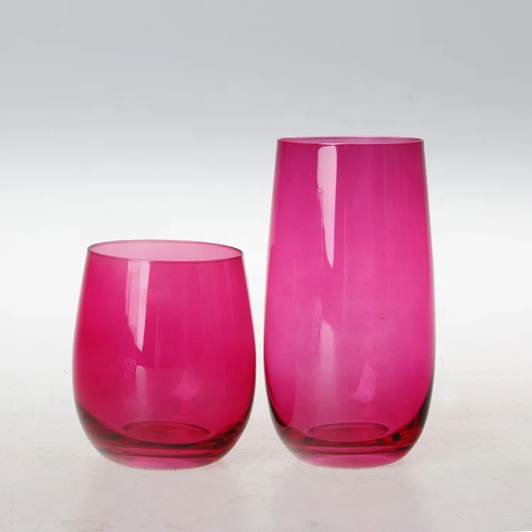 Wholesale premium drinking glasses clear stemless wine glasses for red wine juice water whisky wine glasses supplier