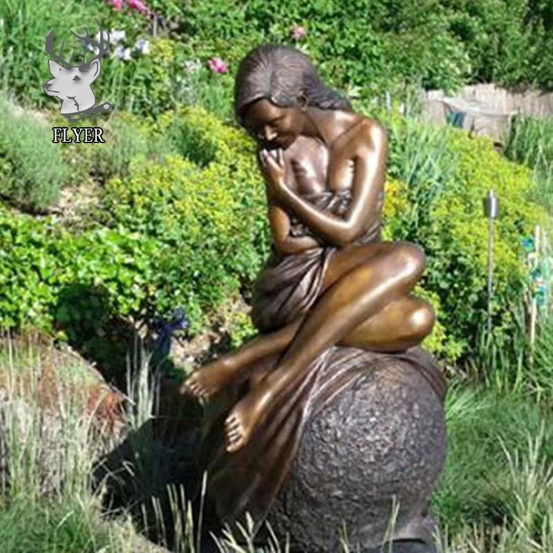 Hot Sale Metal Lady Figure Art Bronze Sculpture Sexy Nude Girl Statues