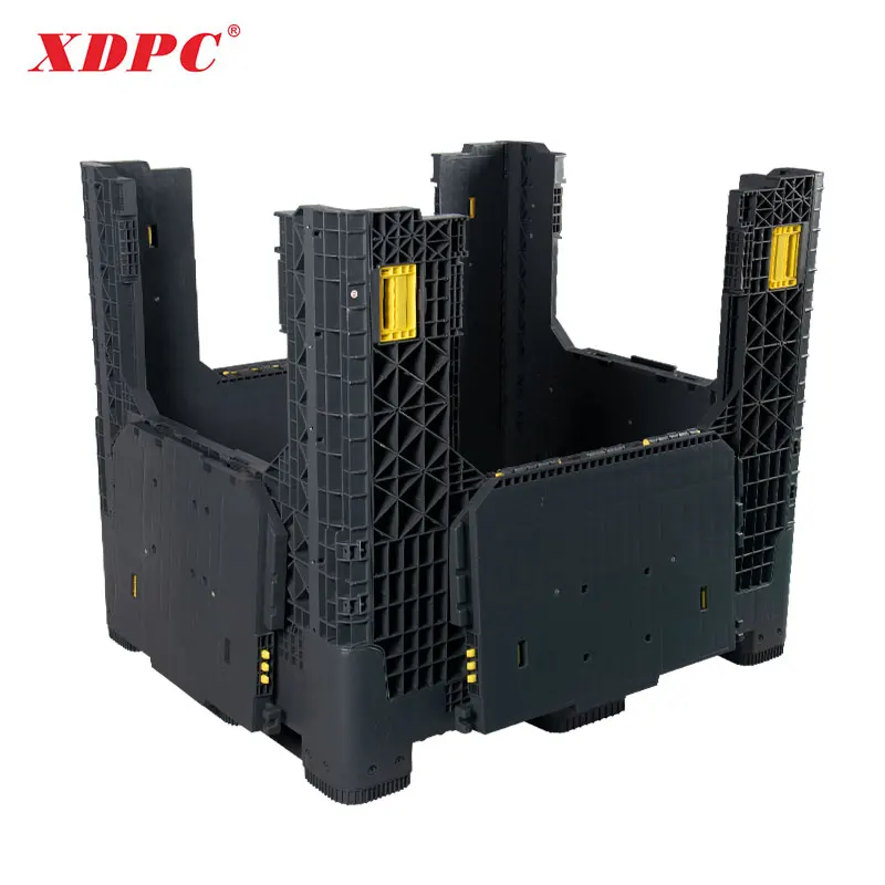 XDPC 1200x1000x1080mm Plastic Pallet Box Collapsible Foldable Plastic Pallet Container For Fruit And Vegetables