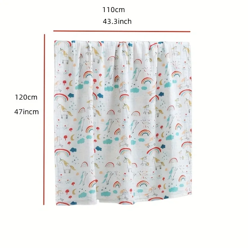 New Fashion Customizable Cute Printed 4 Layer Soft 70% Bamboo 30% Organic Cotton Fabric Muslin Infant Baby Swaddle Wrap Blanket
