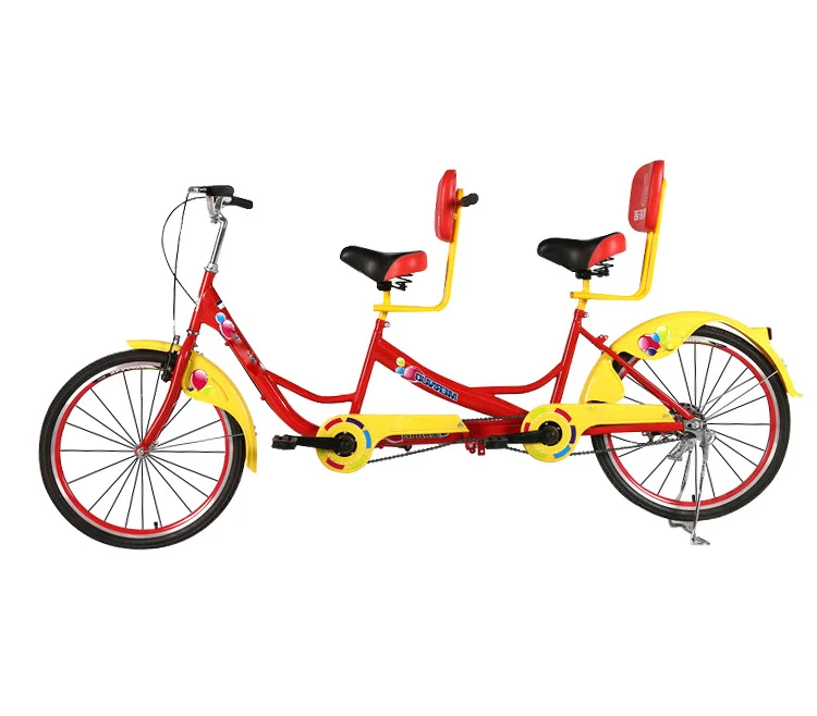 Sightseeing tourist recreational vehicles adult 3 person 24 26 inch beach cruiser tandem bike for sale