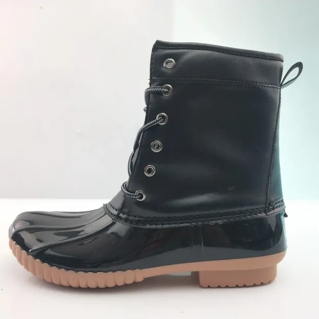 Free Shipping High Quality Plush Martin Boots Warm Fur Ankle Zipper Duck Rain Boot Waterproof Non Slip Shoes Duck Hunting Boots