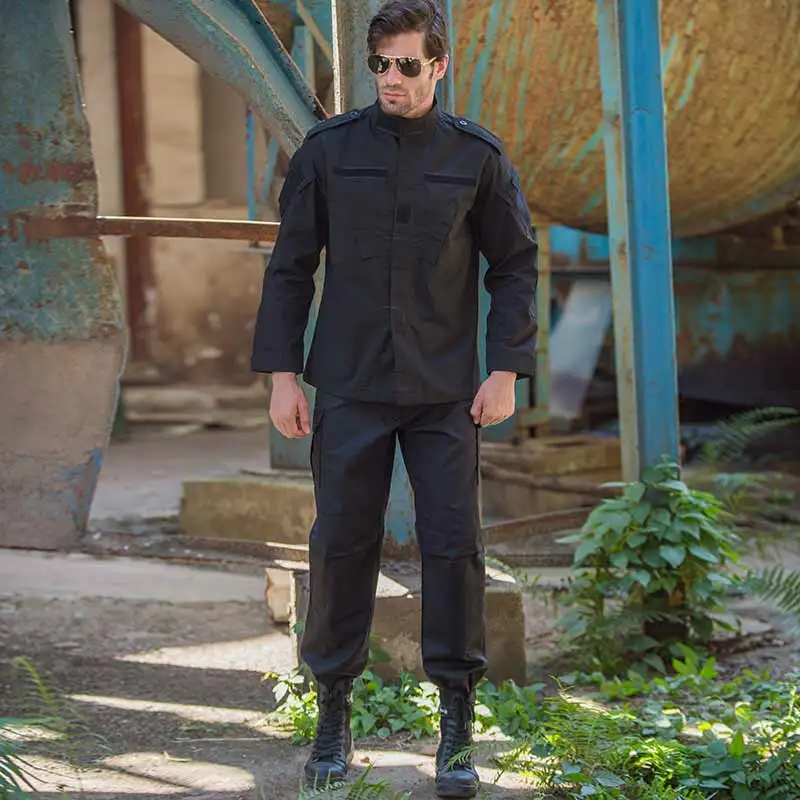 Черный костюм ACU второго поколения униформа Rip-Stop Высококачественная Полиэстеровая/хлопчатобумажная ткань