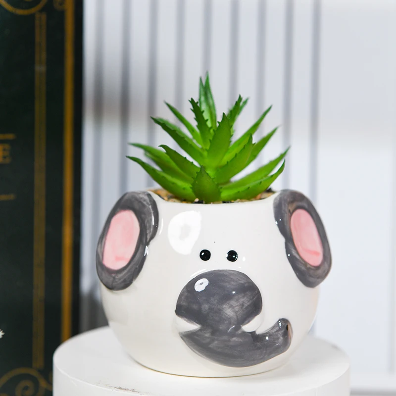 Симпатичный Стильный цветочный горшок в форме кошки для суккулентов или мини-кактусов украшение