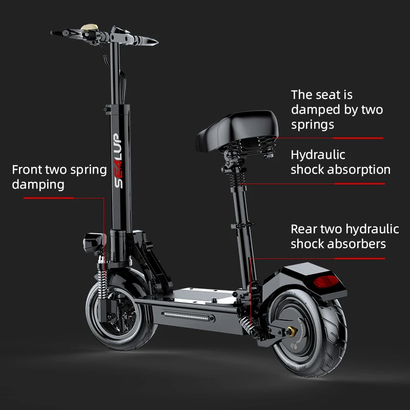 SEALUP HIGH QUALITY SAFETY 2 WHEELS ADULT ELECTRIC SCOOTER PRICE CHINA WITHOUT SEAT