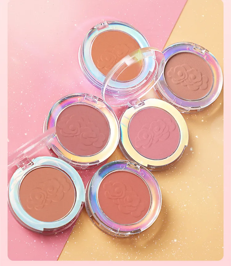 Private label blush no logo 6 colors soft pressed powder blush