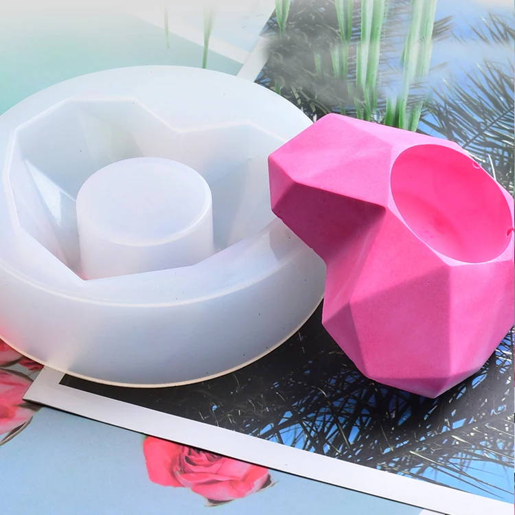 D266 Heart-shaped small flowerpot silicone mould,Green plant silicone flower pot mold,planters silicone mold