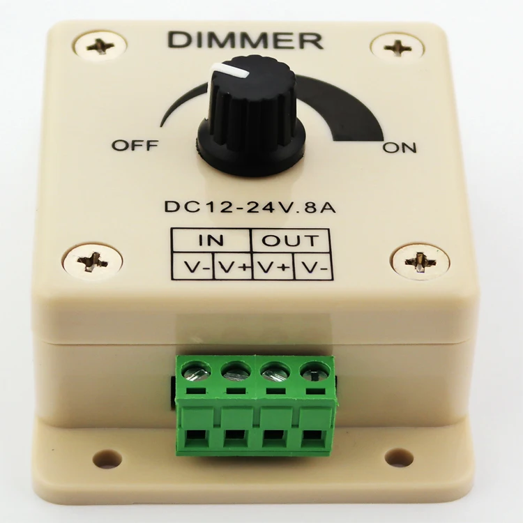 LED Strip Dimmer DC12-24V LED Dimming 8A Constant Voltage LED Dimming Rotary Dimmer with CE