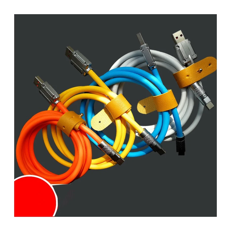 Hot selling in Silicone Zinc alloy Data Cables 6A, In Stock 120W USB Cable Type-C Charging cables