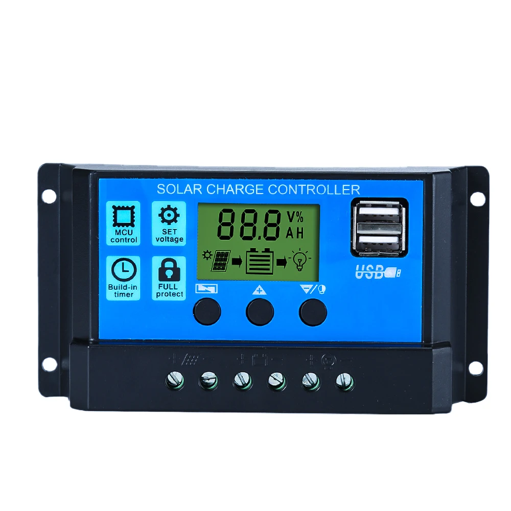 Suyeego pwm solar charge controller 30A 20A 10A solar panel controller 60A 50A 40A for off grid home solar energy system