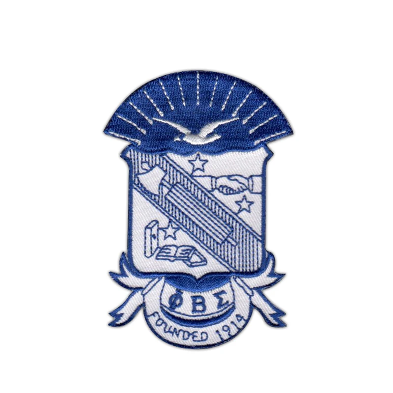 Sew on patch merrow border heat cut edge hook and loop self adhesive backing custom embroidered iron on patchch