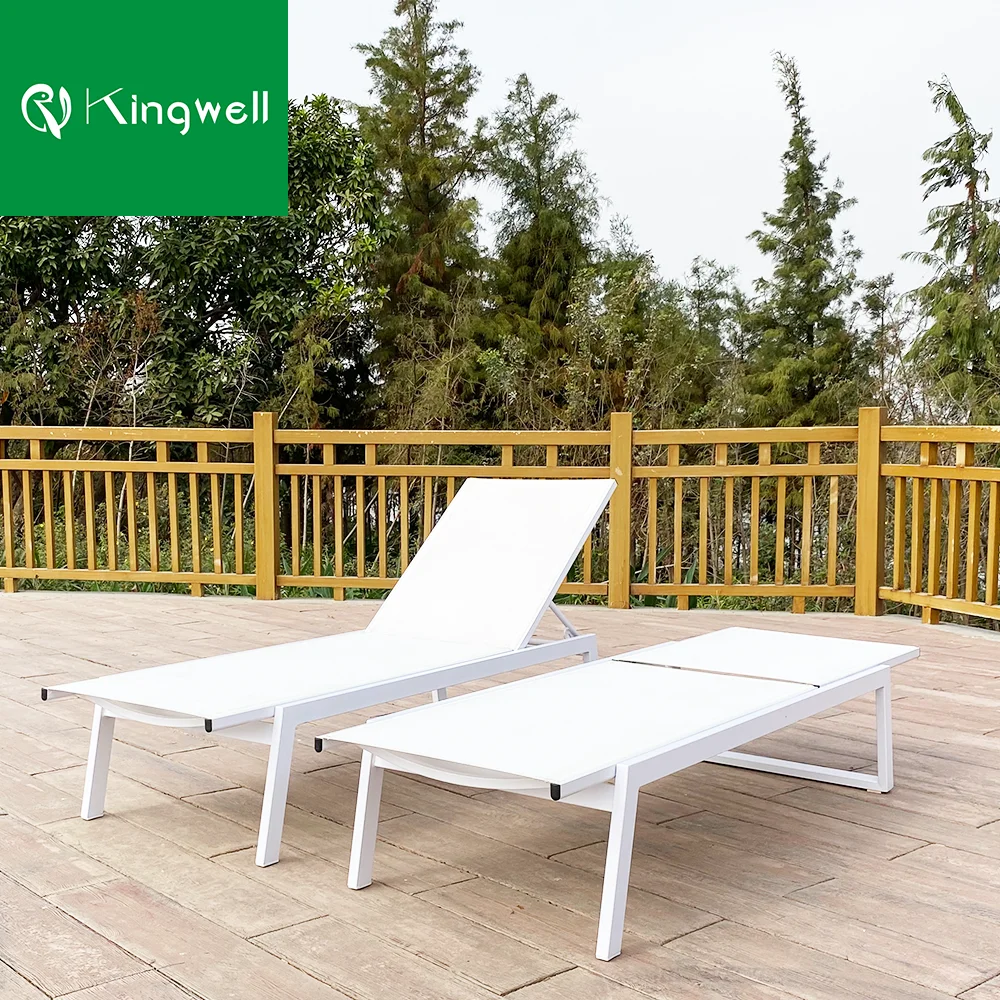 Aluminum outdoor pool furniture lounger sun beds for beach