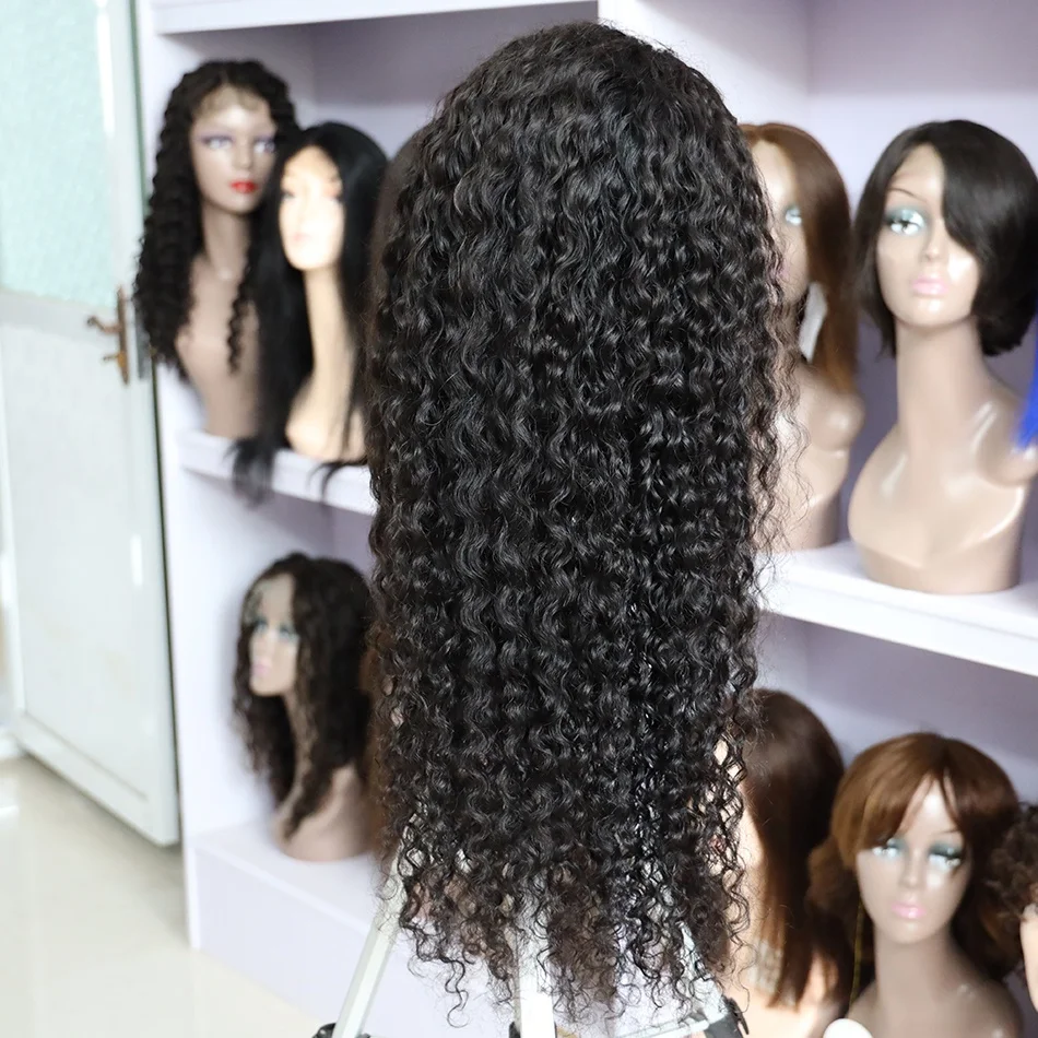 Wholesale Bulk Buy Now Best Seller Wavy Female 10A Grade Long Curly 180 Density Human Hair Wigs
