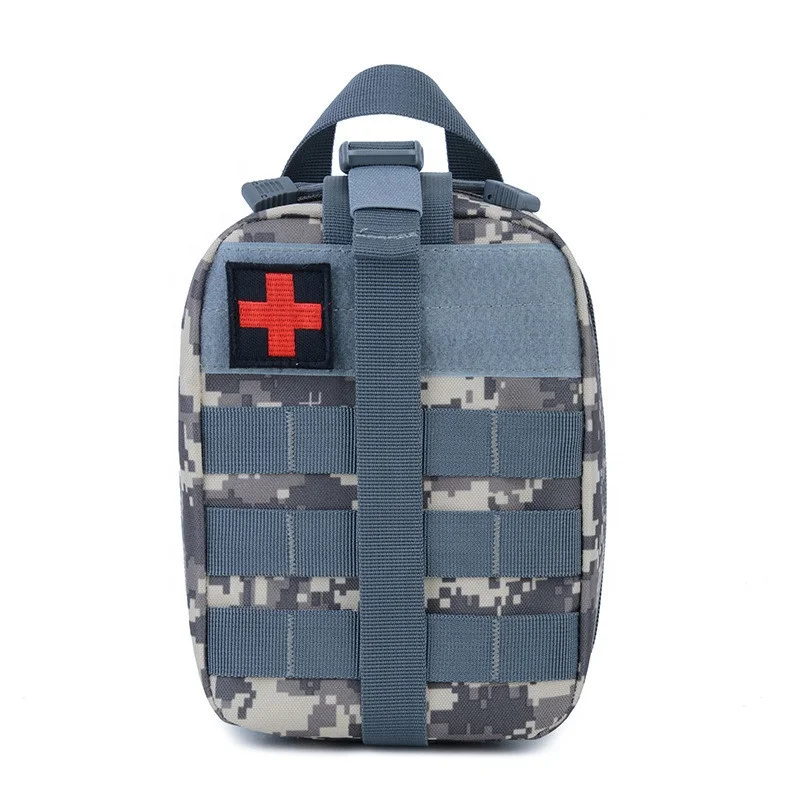 High Quality Camouflage Molle Pouch Durable 600D Nylon Outdoor Medical Pouch Rip-Away EMT First Aid Pouch (Bag Only)