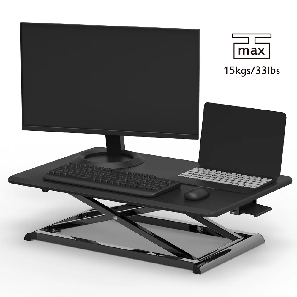 Ergonomic Desk Rise Adjustable Height Sit to Stand Up Desk Workstation Standing Desk Converter for Office Computer Laptop
