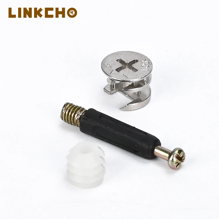 High quality furniture hardware cam lock screw accessories iron side panel fittings kitchen cabinet  connector bolts and nut