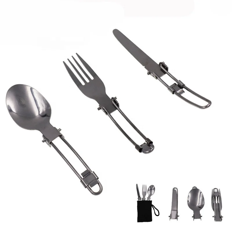 Manufacturer Wholesale Stainless Steel Silver Spoon And Fork Knife picnic cutlery knife set