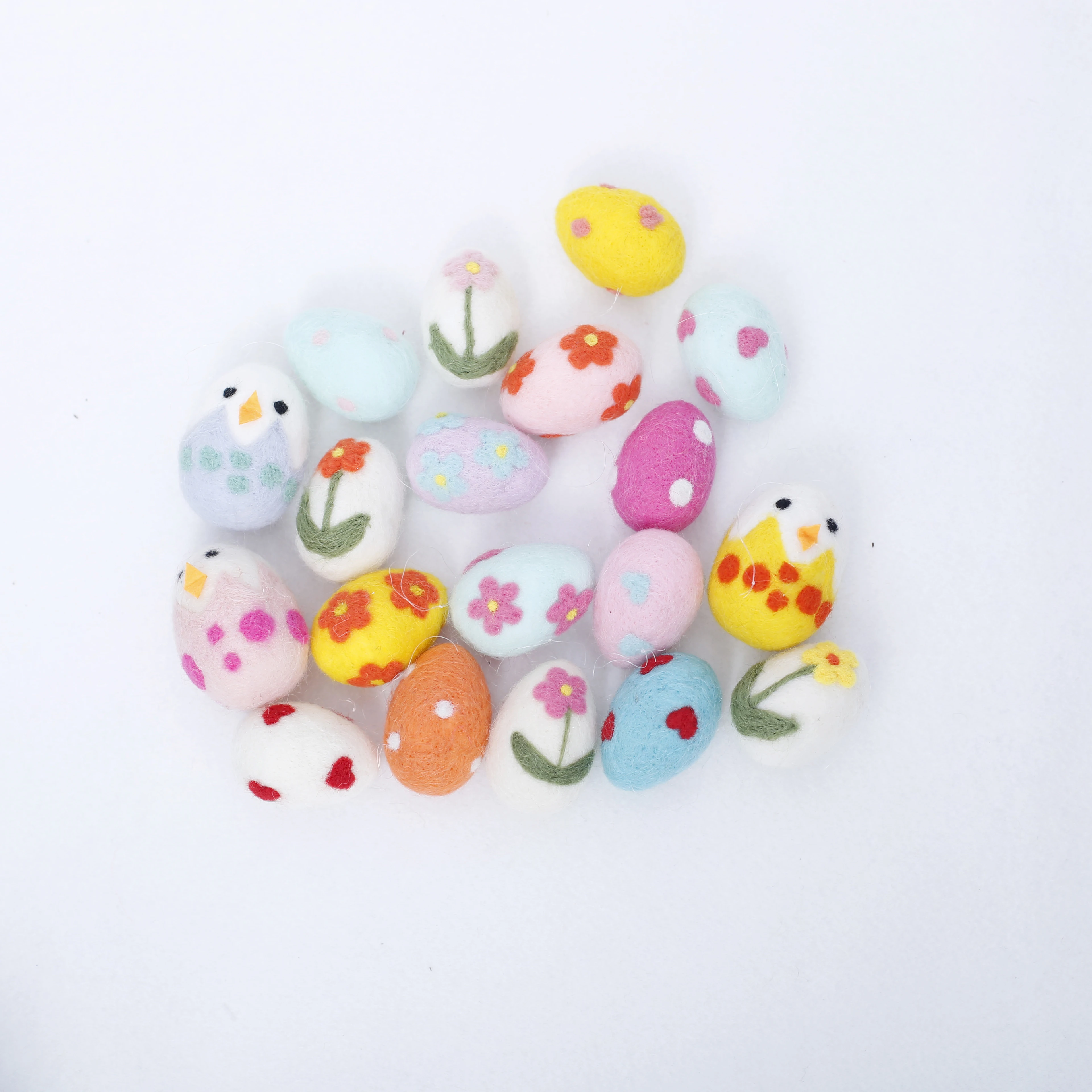 Handmade needle felt Easter egg for spring decor