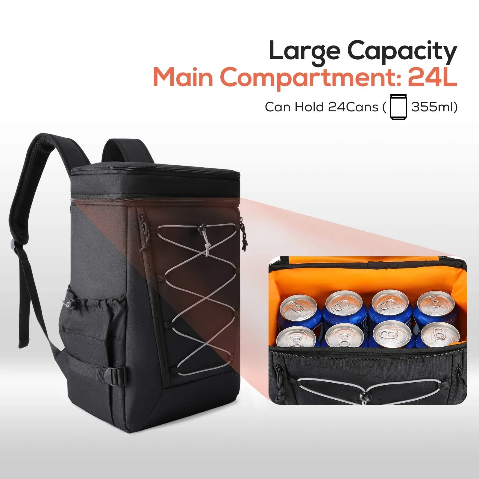 Manufacture Wholesale 17 Inch Insulated Cooler Backpack Waterproof Soft Durable Ice Bag Cooler Backpack For Camping Hiking