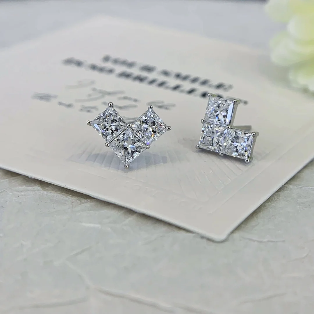 Серьги из белого золота 18 карат