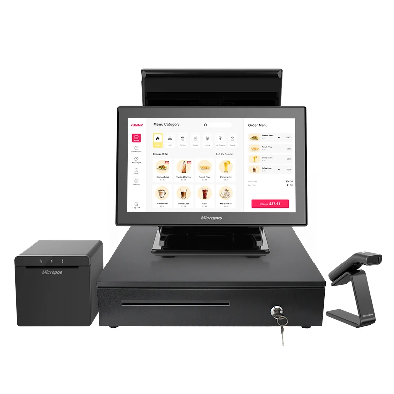 MICROPOS pos machine 15.6 inch touch screen pos terminal Windows Android full cash register pos systems machines