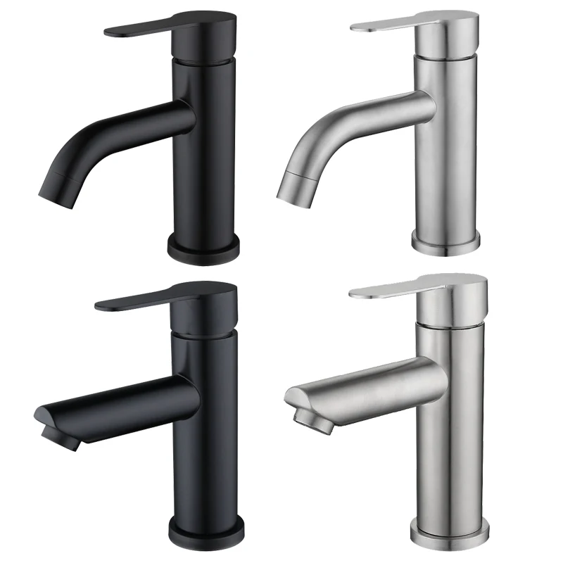 manufacturer black 304 basin faucet stainless steel water taps grifo brushed nickel