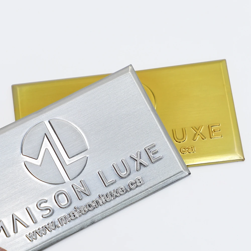 Glossy silver gold  Zinc alloy metal nameplate for bottle