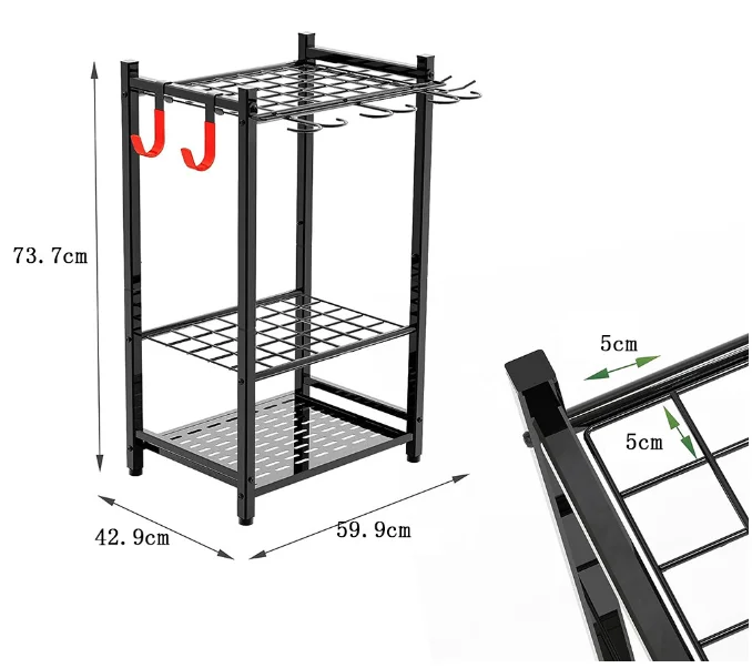 3 Tier Storage Good Quality China Chrome Shelf Metal Rack Wire Shelving