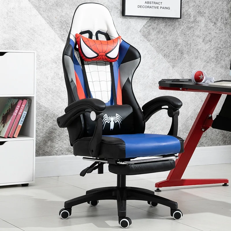 Cheapest SpiderMan Gaming Chair Anime Tan Rpg Vibration PC Computer Gaming Station game chair gaming With spiderman