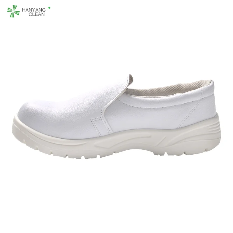 H-4505 White PU Leather Upper Material Unisex Gender steel toe esd anti static Safety Shoes