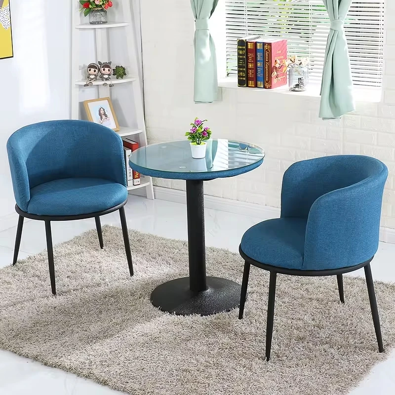 More Cost Effective Color Selectable Lazy Relaxing Upholstered Metal Leg Fabric Hotel Chair