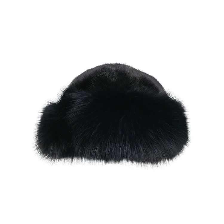HNFY22-ZOE Lady Mink + fox round trim hat Mink top Fox Fur round