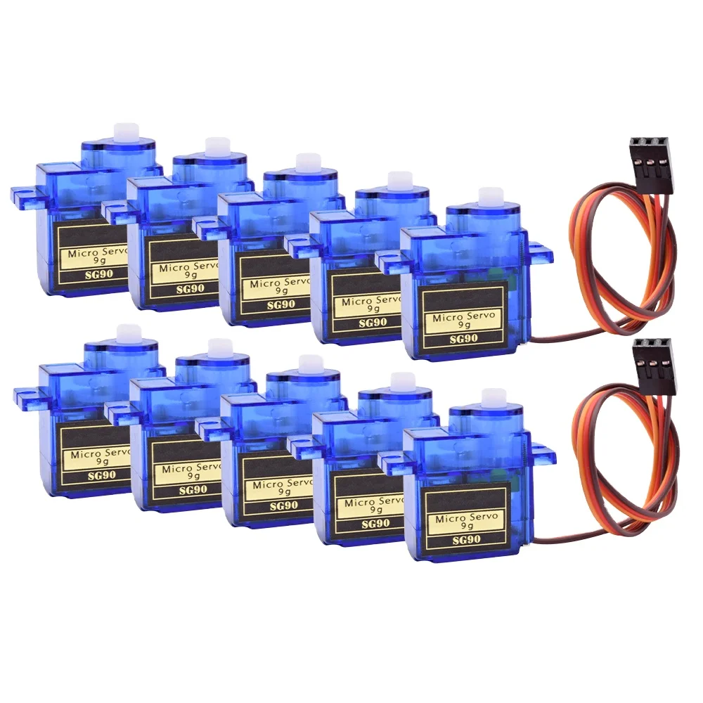 SG 90 Mini Microservo Drone SG90 Plastic Metal Gears Spindle DC 9g Servo Motor Industrial Arduino 180 360 for RC Car Robot Arm