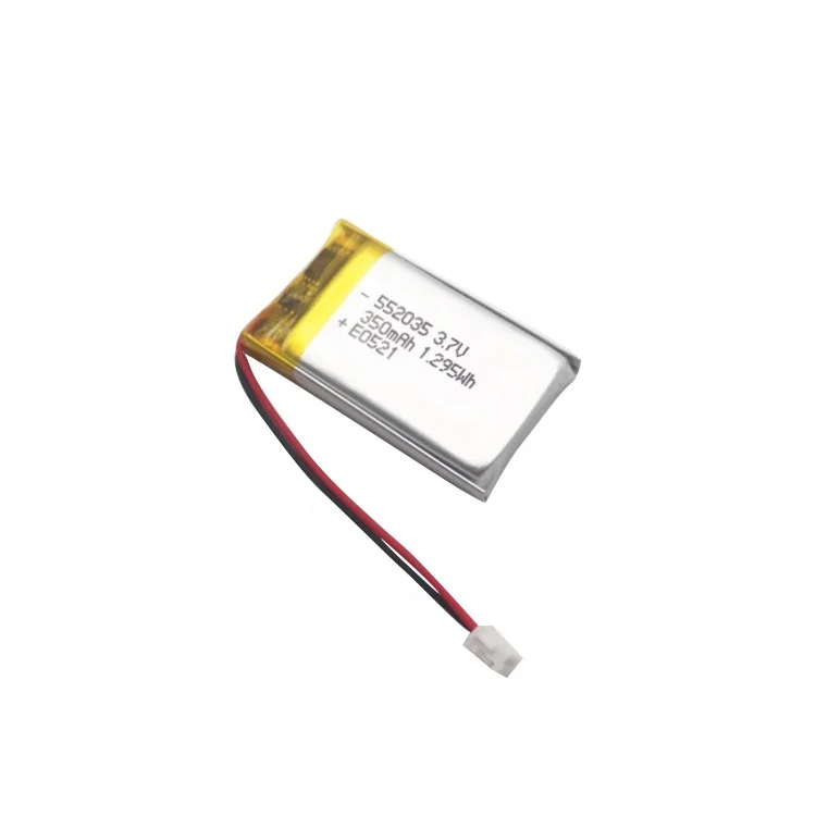 552035 Best selling small lipo battery 350mah lithium polymer battery 3.7v