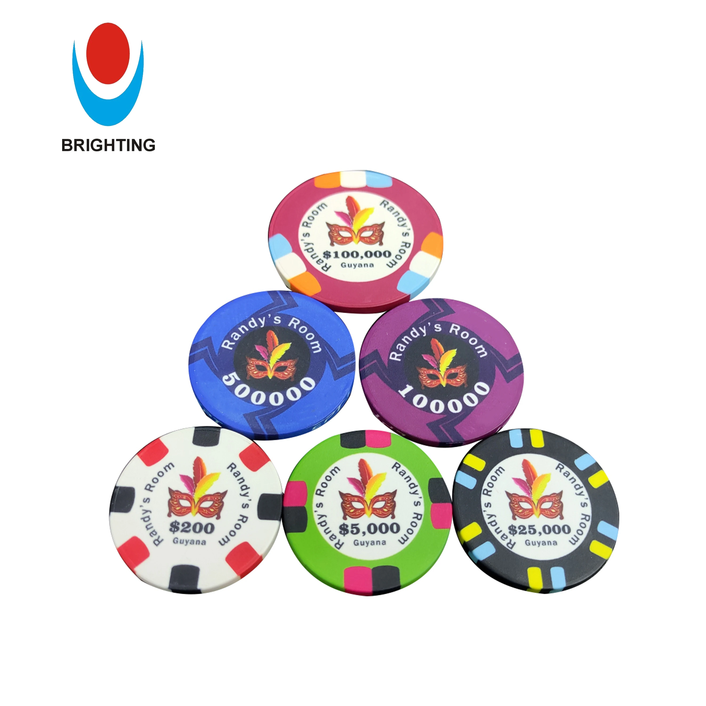 Bigger 39mm 43mm 50mm Custom Ceramic Poker Chips Octagonal 45*3.3mm Print Gambling With Box Clay ABS Casino Ceramic Poker Chip
