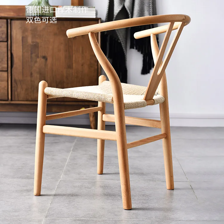 Foshan wholesale Furniture Wishbone Solid Wood Y Chair Dinning Table Chair